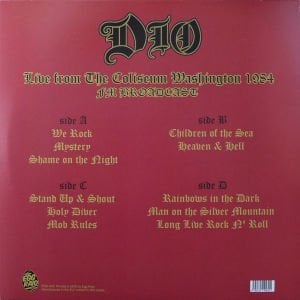 Dio–Live from The Coliseum Washington 1984. FM Broadcast.